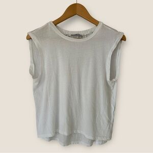 Zara Basic White Muscle Tee